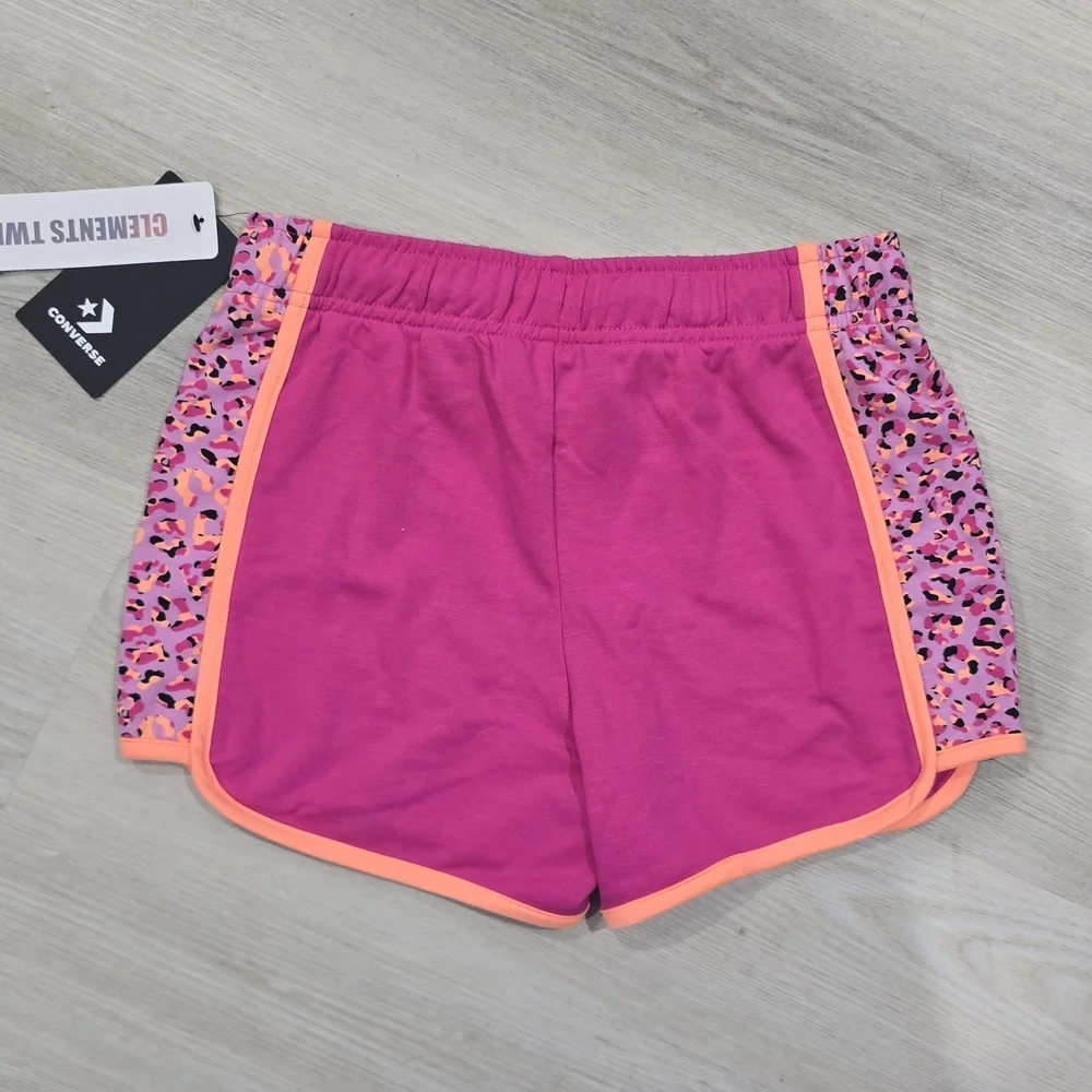 Converse Kids All Star Chuck Taylor animal patterned side band shorts Size M NWT